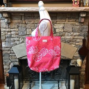 Lilly Pulitzer for Estée Lauder Pink Orange Tote